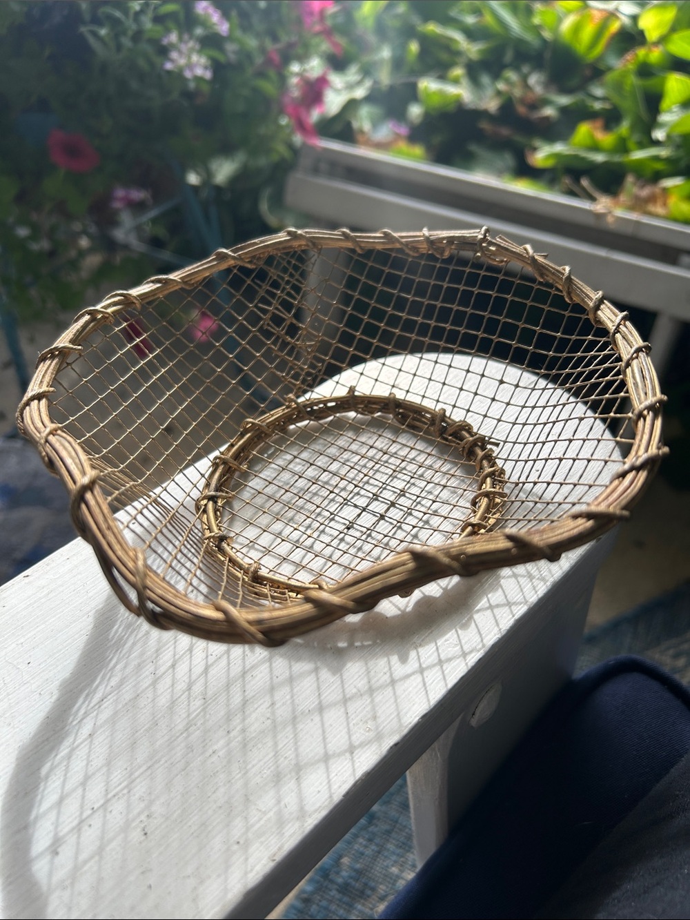 Vintage Woven Wire Basket